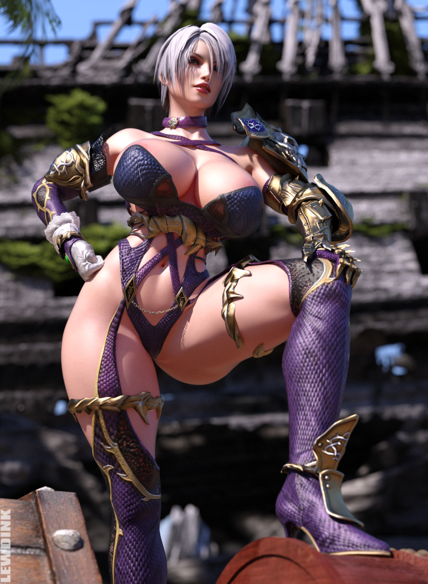 1girls 3d abs areola_slip areolae belt big_ass big_breasts big_butt body_markings breasts cleavage collar female female_only fight fighter formal gloves grenade hair_over_one_eye heart_tattoo high_heel_boots high_heels highres holster huge_ass huge_breasts huge_butt isabella_valentine japanese_clothes kanji knife large_ass large_breasts latex lewdink light-skinned_female light_skin looking_at_another looking_at_viewer looking_away looking_down low-angle_view markings muscle_slut muscles nail_polish nails navel nude open_clothes outdoors outside pose posing pubic_tattoo public public_exposure public_humiliation public_nudity purple_eyes pussy ready_to_fight revealing_clothes short_hair skimpy skimpy_clothes solo soul_calibur soul_calibur_iv straps street suit tattoo tattoo_on_belly tattoo_on_chest tattoos toned toned_body toned_female toned_stomach white_hair