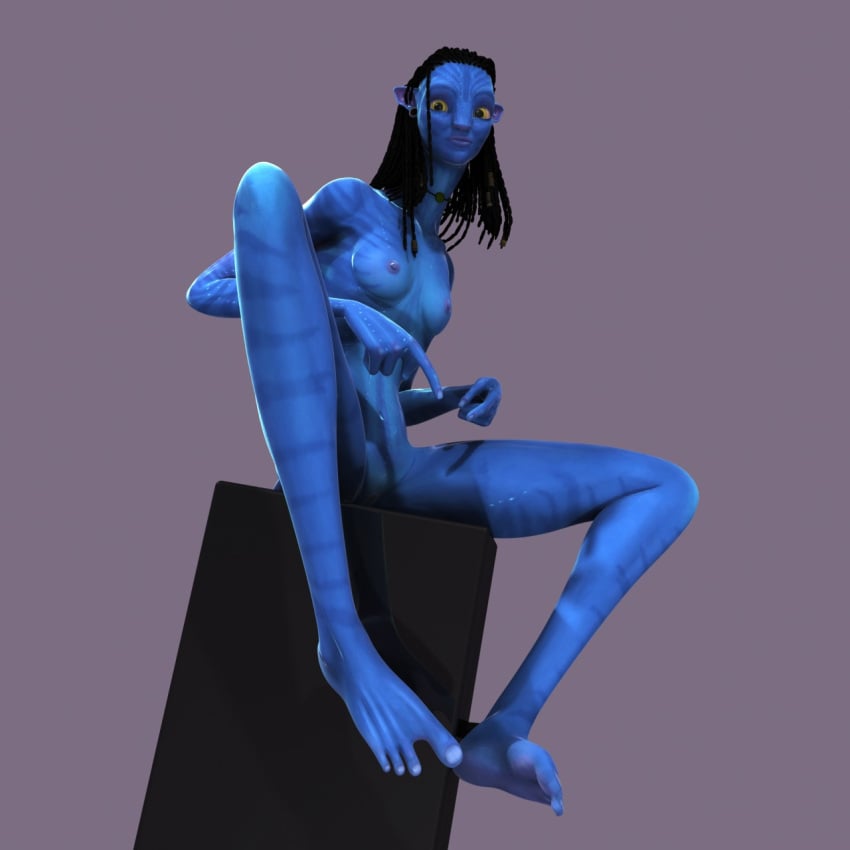 1girls 3d alien alien_girl alien_only anthro avatar black_hair blue_nipples blue_skin boobs breasts completely_naked completely_nude completely_nude_female female female_only fierox grey_background medium_breasts na'vi naked neytiri nipples nude nude_female pointing_at_pussy pussy solo solo_female tits vagina yellow_eyes