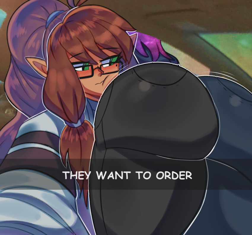 ass big_ass bubble_butt english_text fable_ardo_(kc0r3) female glasses he_wants_to_order huge_ass lueduartv meme tagme text