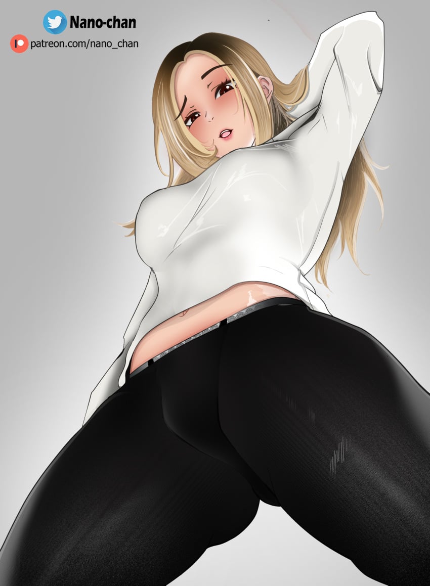 athletic_female belly belly_button big_breasts black_leggings blonde_female blonde_hair blonde_hair_female brown_eyes comission confused_look confusion content_creator exercise exercise_clothing exhausted fat_pussy fit fit_female gamer_girl huge_ass huge_breasts huge_butt influencer internet_celebrity leggings lipstick looking_at_viewer looking_down marked_pussy marked_tits mexican mexican_female nano-chan pink_lipstick pussy pussy_focus pussy_visible_through_panties pussy_visible_through_thighs rivers shiny_skin sport sportswear streamer streaming sweat sweating sweaty_body sweaty_shirt tight_clothing tight_jeans tight_leggings tight_pants tight_pussy training twitch twitch.tv twitch_streamer white_background white_body white_shirt white_skin white_skinned_female youtube youtube_hispanic youtuber youtuber_girl youtubers