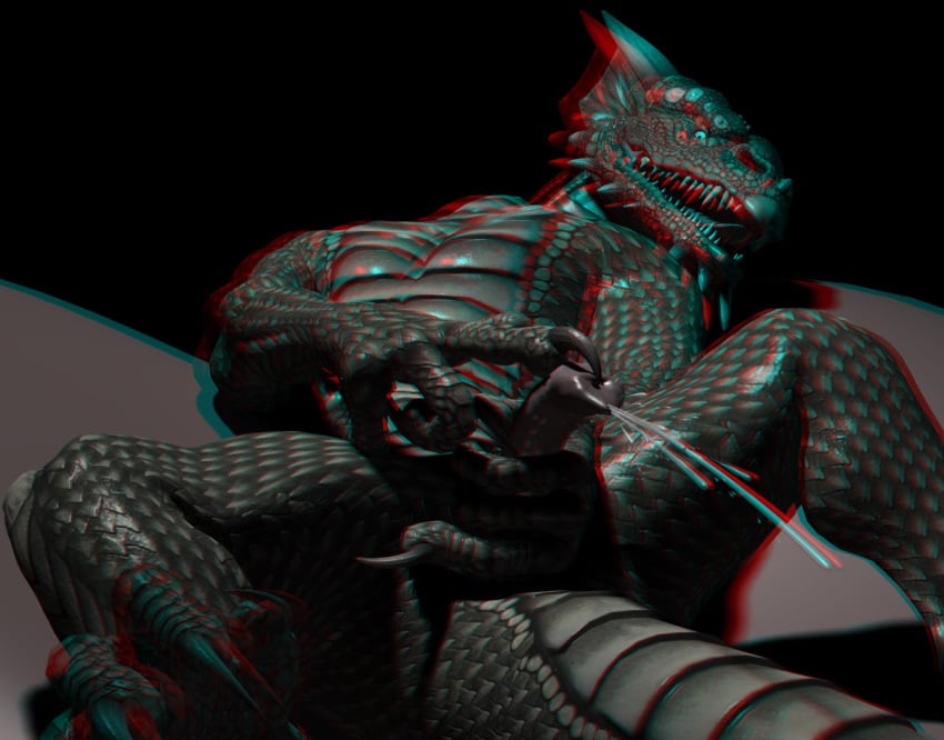 3d 3d_anaglyph cum male musturbation scalie solo unknown_artist