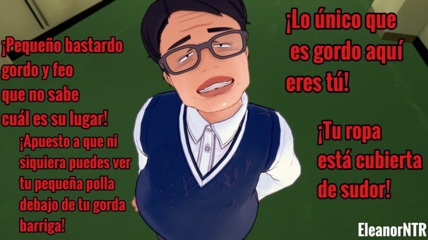 age_difference alternate_breast_size anger big_ass big_breasts big_breasts black_hair breasts breasts dirty_talk eleanor_ntr fat_man female insult irritated male married_woman netorare ntr red_eyes smile spanish_text spy_x_family text translated ugly_bastard ugly_man yor_briar yor_forger