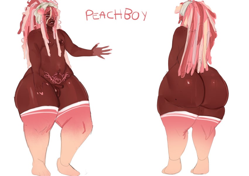 bigbootycen brown_skin gay original_character thick_ass wobbling_ass