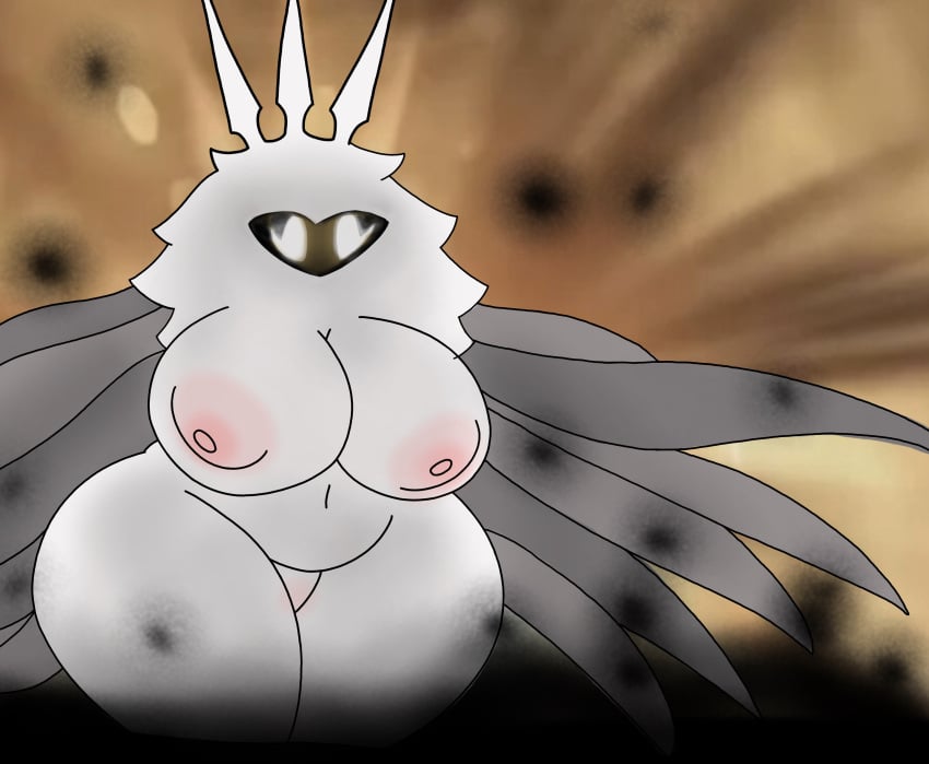 absurd_res arthropod ass big_breasts big_butt breasts female glowing hi_res hollow_knight huge_breasts huge_butt humanoid insects lepidopteran moth plapjax radiance_(hollow_knight) solo wide_hips