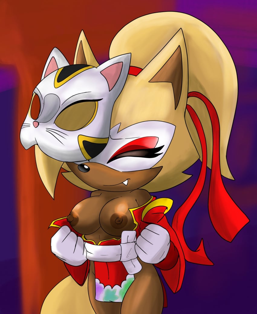 anthro blurry_background breasts fang flashing functionally_nude idw_comics idw_publishing lucky_whisper mobian_(species) neo_x6 presenting_breasts sega simple_background sonic_(series) sonic_forces_speed_battle sonic_the_hedgehog_(comics) sonic_the_hedgehog_(idw) sonic_the_hedgehog_(series)