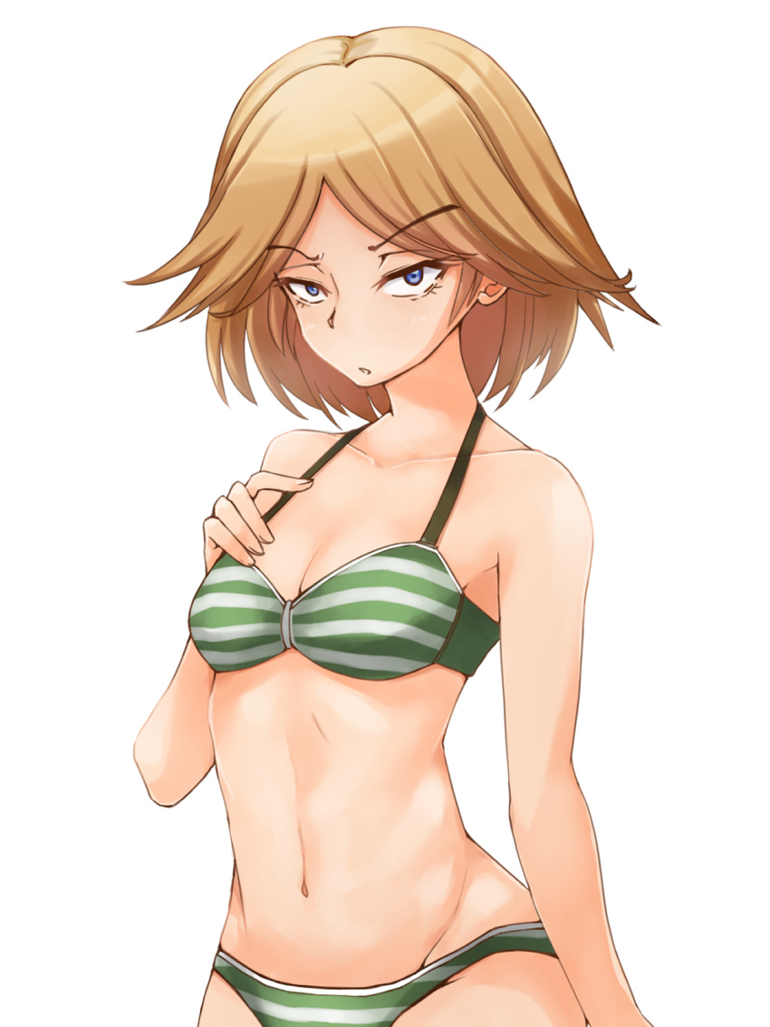 1girls annoyed bikini blonde_hair blue_eyes medium_hair neia_baraja overlord_(maruyama) small_breasts tagme xscramble