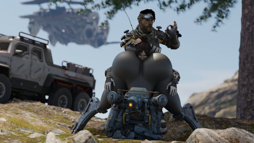 1girls 2boys 3d apex_legends ass big_ass blender domination femboy femsub forced forced_oral girly huge_ass humiliation maledom mirage_(apex_legends) pathfinder_(apex_legends) public pyro_enthusiast rape rimming robot tagme wraith_(apex_legends)