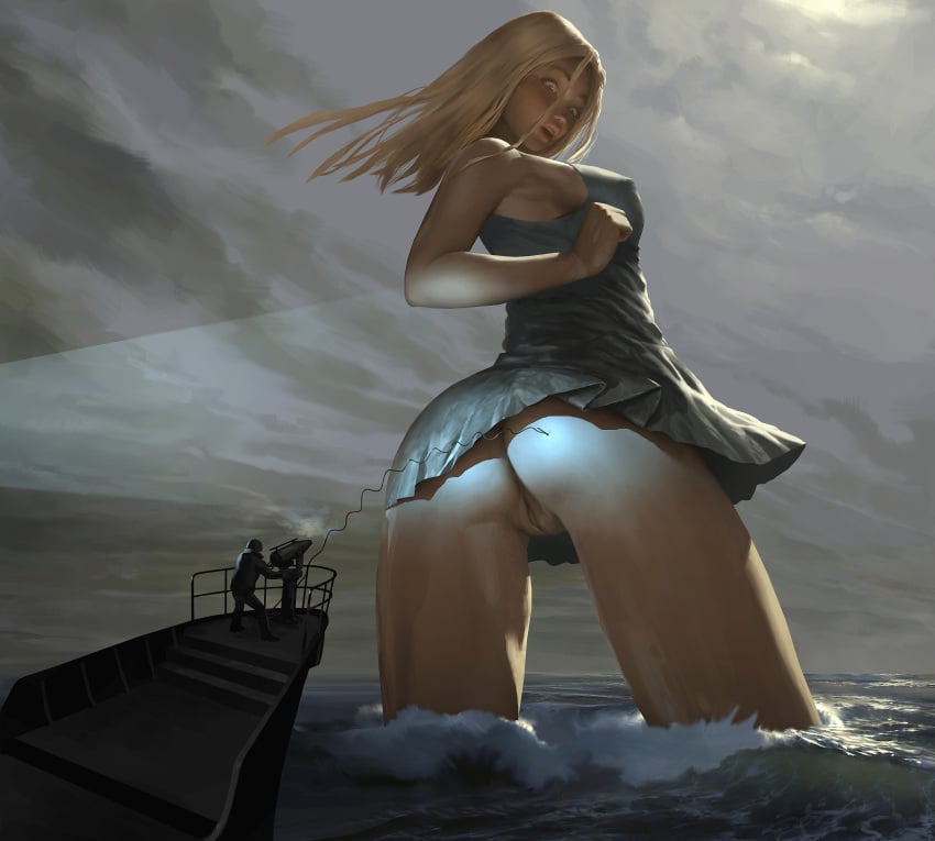 blonde_hair bottomless giantess oc original original_character pussy stahlberg