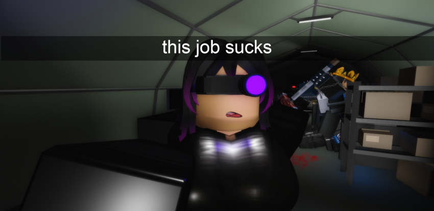 2girls 3d artist_request big_ass big_breasts decaying_winter dla english_text eyepiece large_breasts lizzy open_mouth purple_hair roblox roblox_game robloxian sickler sledge_queen source_request those_who_remain