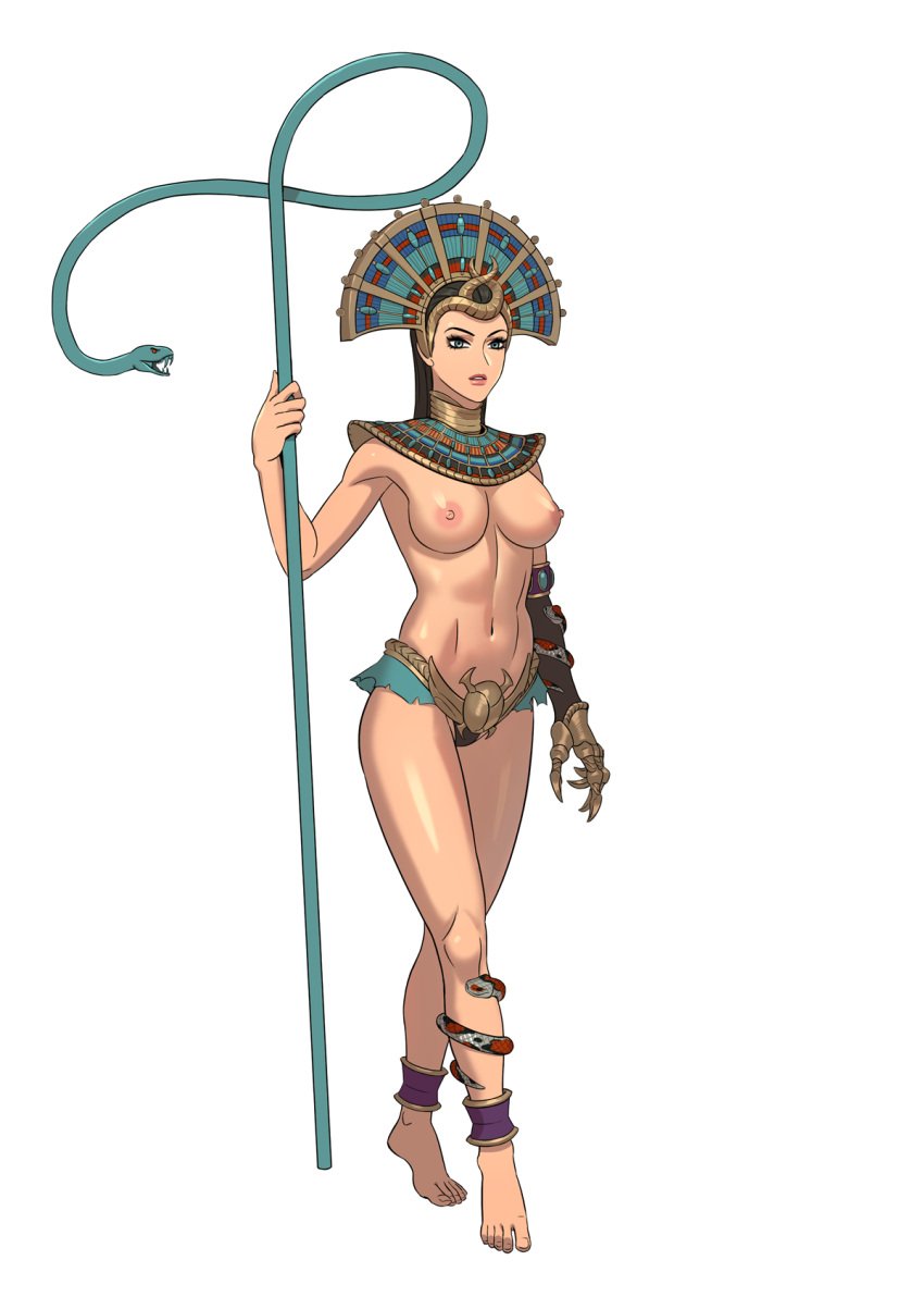 1girls black_hair female female_only khalida_(warhammer) nude smokedpaprika solo solo_female tomb_kings warhammer_(franchise) warhammer_fantasy