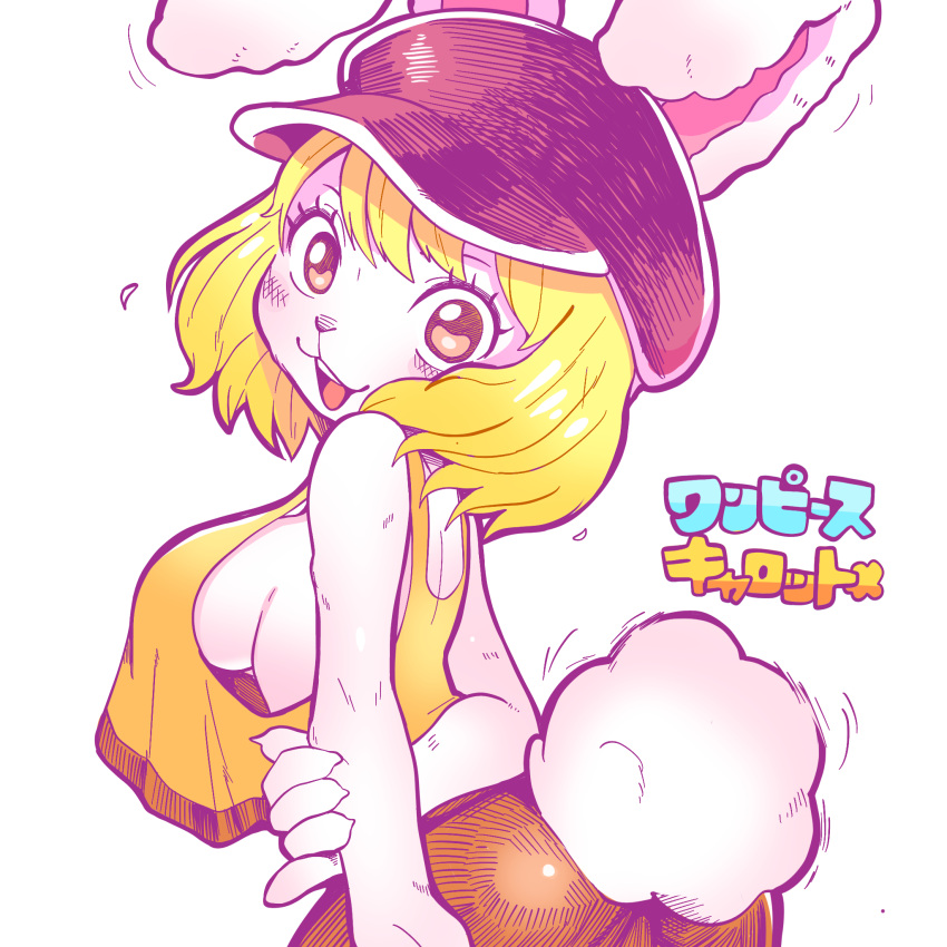 blonde_hair bunny_ears bunny_girl bunny_tail cap carrot_(one_piece) female female_only one_piece rabbit_ears rabbit_girl rabbit_tail short_hair sideboob tank_top tory_(tory29) uyu