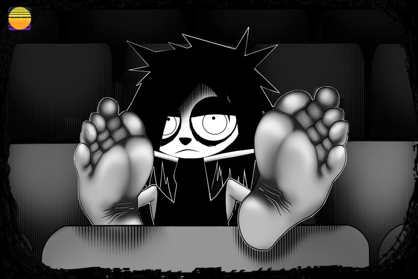 1girls anthro arches black_and_white black_hair cinema dirty_feet emo emo_girl feet foot_fetish foot_focus i_can't_sleep infimious12wonder looking_at_viewer meaty_soles movie_theater nia_(i_can't_sleep) soles tagme toes updated