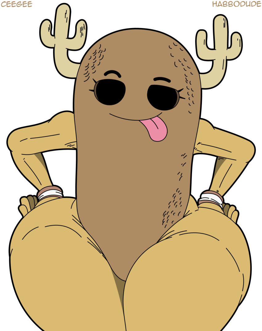 animal_humanoid bound cartoon_network ceegee cervid cervid_humanoid collaboration female habbodude hand_on_butt hi_res humanoid legs_tied legs_together looking_at_viewer mammal mammal_humanoid penny_fitzgerald penny_fitzgerald_(peanut) solo the_amazing_world_of_gumball thick_thighs tongue tongue_out warner_brothers