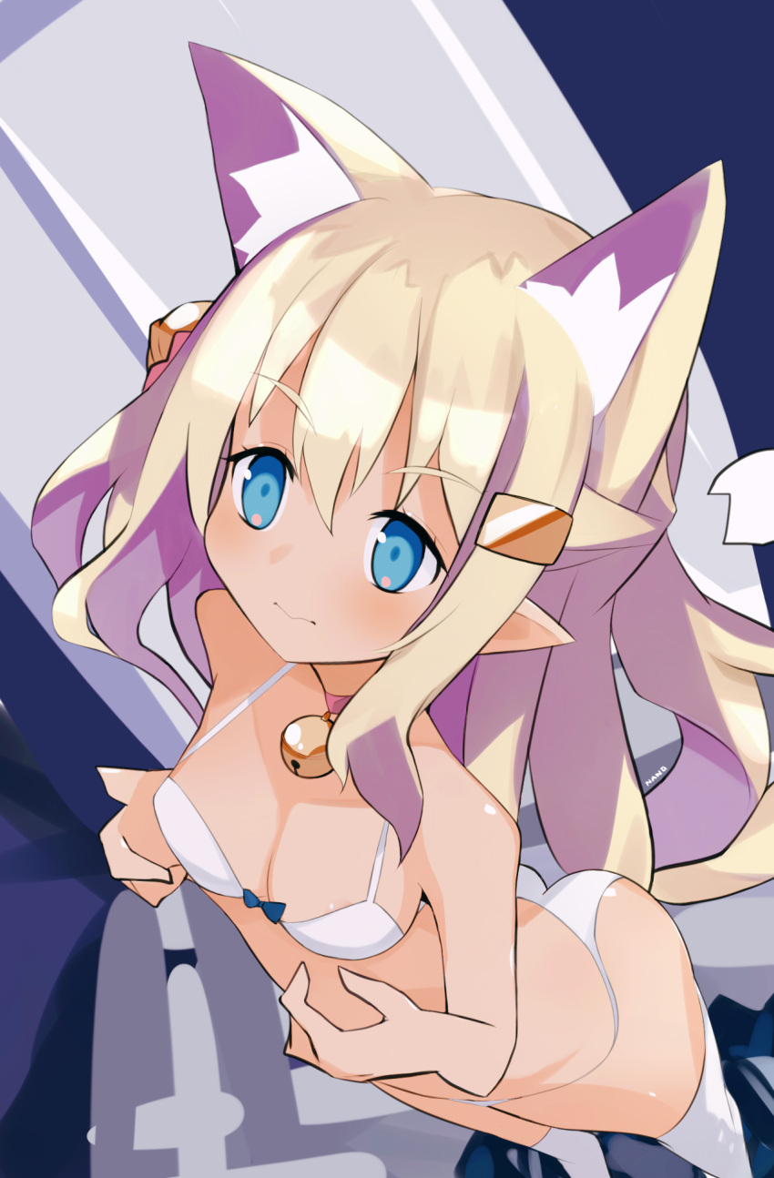 alternate_version_available bra cat_ears cat_tail catgirl disgaea disgaea_7 nanozenzen nippon_ichi_software panties pirilika socks underwear underwear_only