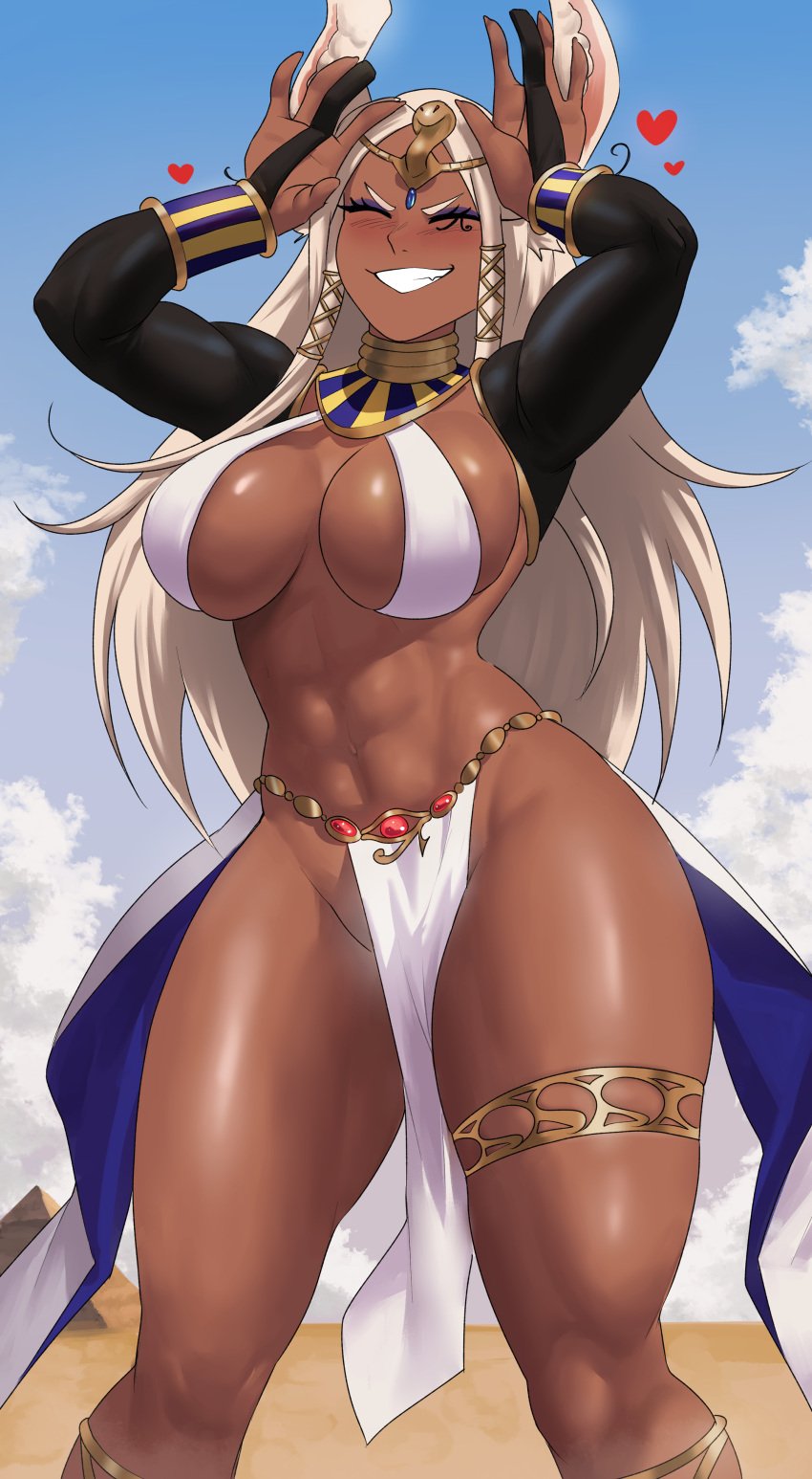 1girls 2024 abs animal_ears barefoot belly_dancer belly_dancer_outfit breasts brown_skin bubble_ass bubble_butt dark-skinned_female dark_skin echosaber egyptian_clothes fat_breasts feet_out_of_frame female hi_res high_resolution hips large_breasts long_hair miruko muscular muscular_arms muscular_female muscular_legs muscular_thighs my_hero_academia rabbit_ears rumi_usagiyama shounen_jump six_pack slim_waist solo thick_thighs thighs white_hair wide_hips