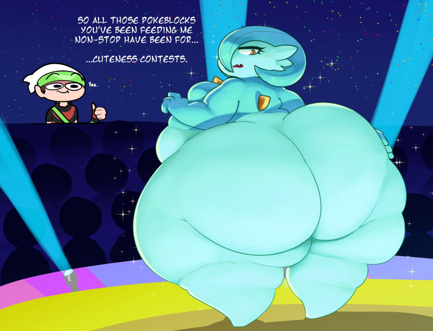 1boy 1boy1girl 1girls 2020 alternate_version_available anthro ass bottom_heavy brendan_(pokemon) curvaceous curvy english english_text female game_freak gardevoir hi_res high_resolution highres hips huge_ass huge_thighs hyper hyper_ass hyper_thighs looking_back male mysterydad nintendo pokémon_(species) pokemon pokemon_(species) pokemon_rse red_eyes shiny_gardevoir shiny_pokemon text thick_ass thick_thighs thighs voluptuous wide_hips