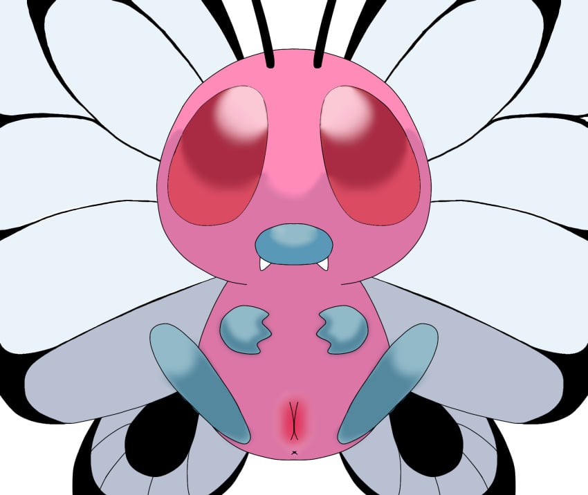 butterfree female generation_1_pokemon hi_res honeyu lepidopteran_wings nintendo no_humans pink_butterfree pokemon pokemon_(species) solo spread_legs spreading tagme video_games wings