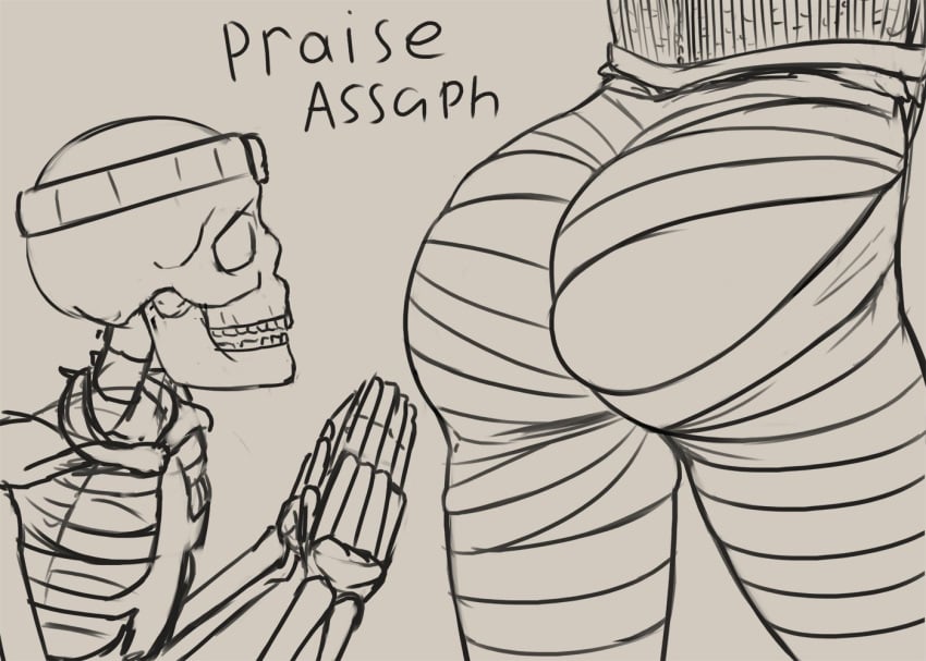 1girls callmewritefag english_text female khalida_(warhammer) monochrome mummy praise praying skeleton sketch text tomb_kings undead warhammer_(franchise) warhammer_fantasy