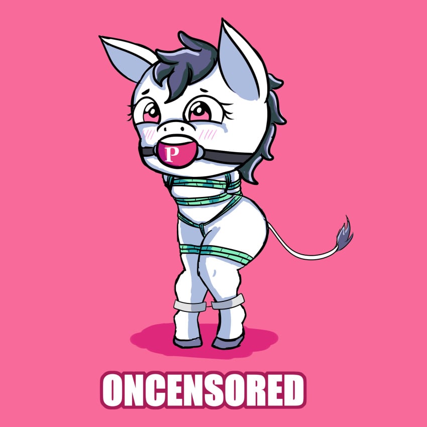 anthro ball_gag bondage donkey furry gag instituto_politecnico_nacional ipn oncensored oncensored_(artist) rope_bondage tied_up university university_student