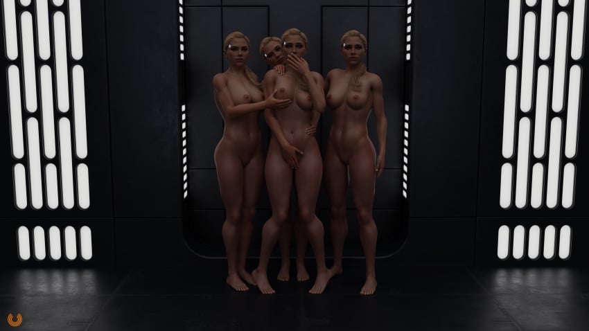 3d 4girls 4robots android areolae blender blonde_hair breasts casual chloe_(detroit:_become_human) clone cobra_(artist) detroit:_become_human female female_only front_view gynoid identical_girls indoors looking_at_viewer machine nipples nude nude_female pale_skin ponytail robot robot_girl tagme