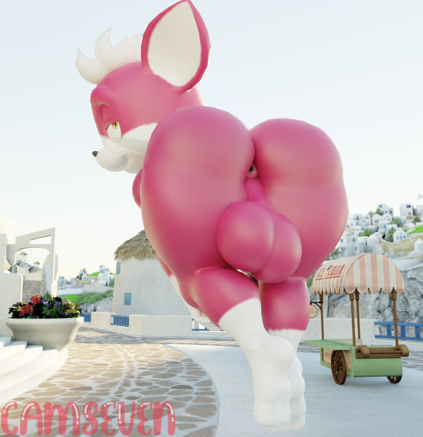 3d_(artwork) anthro anus ass backsack balls bedroom_eyes bent_over big_balls big_butt camseven chip_(sonic) digital_media_(artwork) fur genitals girly hair hi_res looking_at_viewer looking_back male mammal narrowed_eyes nude outside perineum presenting presenting_hindquarters red_body red_fur seductive sega smile solo sonic_(series) sonic_the_hedgehog_(series) sonic_unleashed teapot_(body_type) thick_thighs unknown_species watermark white_hair wide_hips wings