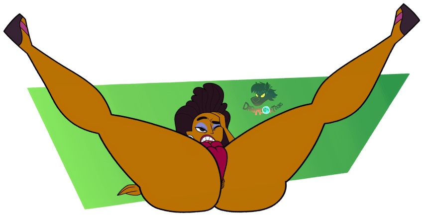 anne_maria_(tdi) anus big_ass black_body black_hair blu3danny panties thick_thighs total_drama:_revenge_of_the_island total_drama_island