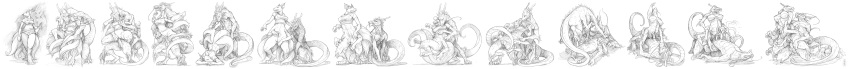 1boy 1girls breasts canine chinese_dragon commission dragon duo duo_focus female fox fydbac hi_res kitsune male monochrome multi_genitalia multi_penis multi_pussy penis pussy scalie sketch slinkydragon_(colorist) tail tetraphallia transformation