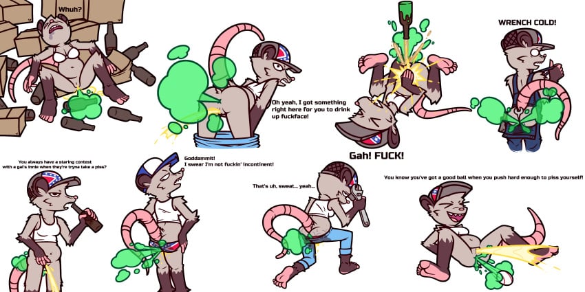 2026 2:1 absurd_res accident alcohol alcohol_enema american_opossum anal anal_launching anal_penetration angry annoyed anthro anus ball_in_ass barefoot baseball beer beer_bottle belly belly_overhang beverage black_body black_ears black_eyes black_fur blue_baseball_cap blue_bottomwear blue_clothing blue_jeans blue_pants blue_suspenders bodily_fluids boofing bottle bottle_in_ass bottle_insertion bottomless bottomwear bottomwear_down box bra bra_only breasts butt butt_cleavage butt_clench butt_flap cardboard cardboard_box casual_exposure cleavage clenching_butt clothed clothing confederate_flag confederate_flag_clothing confederate_states_of_america container covering covering_crotch covering_vulva denim denim_bottomwear denim_clothing dialogue drooling empty_bottle english_text eyes_closed fart fart_cloud farting_at_viewer feet female female_farting female_peeing fur genital_fluids genitals green_fart_cloud grey_baseball_cap grey_body grey_fur hi_res high-angle_view insult insulting_viewer jeans kneeling leaning leaning_forward looking_back lying mammal marsupial mooning motion_lines muffin_top multicolored_body multicolored_fur multiple_images navel object_between_buttocks offscreen_character on_back open_mouth panties pants pants_down pants_wetting pantsless panty_wetting partially_clothed peeing penetration pink_fingers pink_nose pink_tail pink_toes profanity raised_tail rear_view saliva sharp_teeth shirt simple_background sleeping smokey_the_menish soles solo spread_legs spreading standing_pee surprised suspenders sweat sweatdrop sweaty_butt tail talking_to_another talking_to_viewer tank_top teeth text tools toothy_grin topwear two_tone_body two_tone_fur underwear underwear_only upside_down urine urine_pool urine_stream vulva wet wet_clothing wetting whiskers white_background white_bra white_clothing white_shirt white_tank_top white_topwear white_underwear wrench yelling
