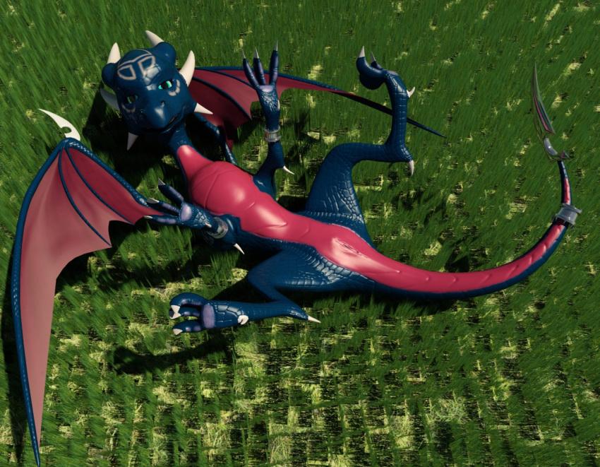 3d cynder dragon female feral grimm nude pussy scalie solo spreading spyro_the_dragon wings