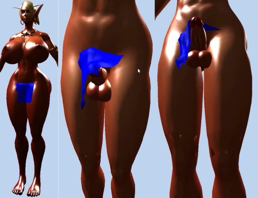 1boy 1girls 3d abs androgynous balls barefoot big_breasts blonde_hair blood_elf boy breasts busty busty_female curvy curvy_body curvy_female elf erection feet female femboy feminine_male hcdev hips hornycraftgame jewelry legs loincloth loincloth_aside male nipples penis shiny shiny_balls shiny_breasts shiny_feet shiny_penis shiny_skin sissy tan tanned tanned_skin thick_thighs thighs toes trap warcraft wide_hips world_of_warcraft wow