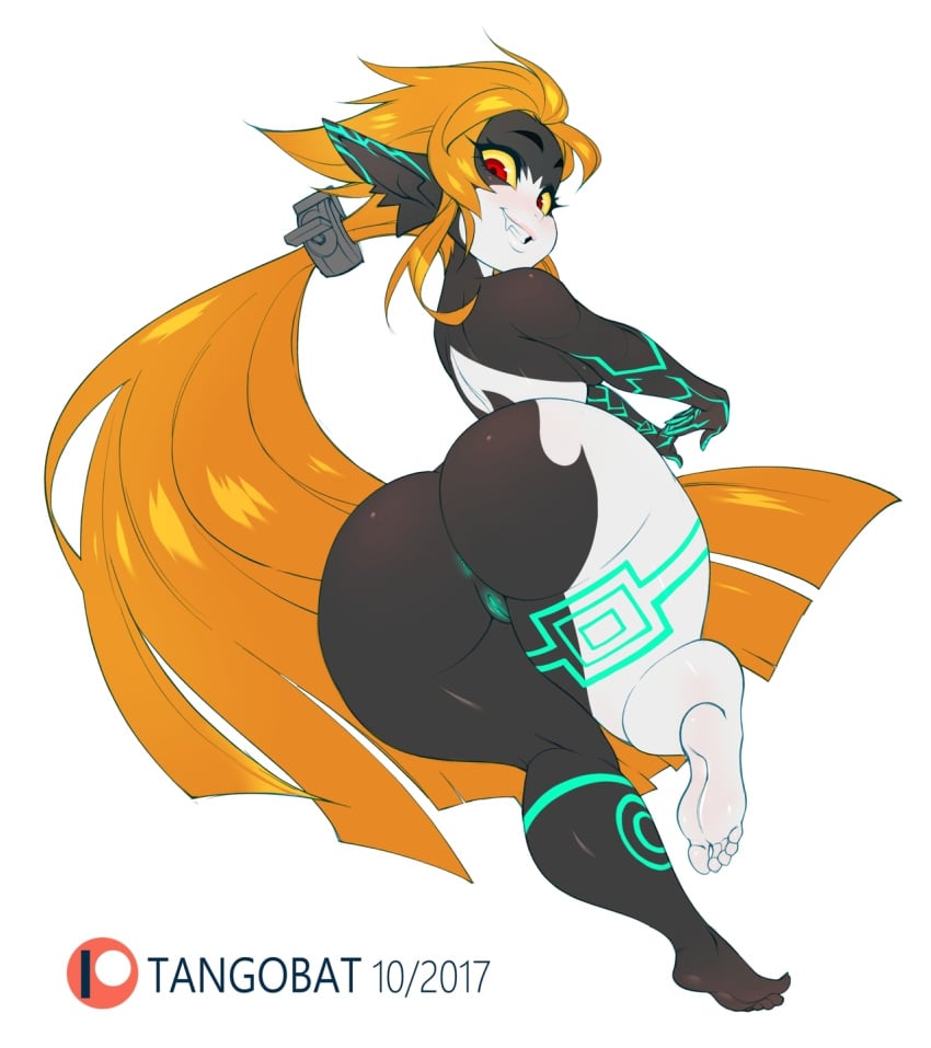 1girls anus ass ass_focus big_ass bottom_heavy female genitals giant_ass hi_res huge_ass humanoid imp_midna long_hair midna nintendo no_helmet_imp_midna not_furry nude orange_body pussy simple_background solo tangobat the_legend_of_zelda thick_thighs twili twilight_princess video_games white_background wide_hips