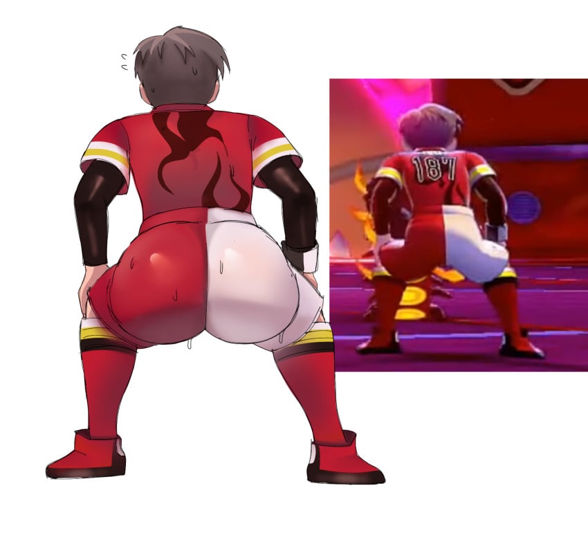 big_ass big_butt bubble_ass bubble_butt fat_ass fire gay grandfather kabu_(pokemon) male_only older_male pokemon pokemon_ss soubarlikesu stare sweat sweater sweaty thick_ass thighhighs