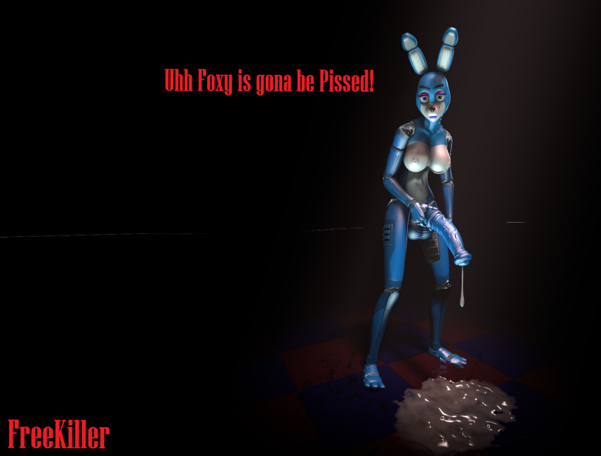 3d 4k bonnie_(fnaf) cum cum_on_floor dark_environment equine_penis five_nights_at_freddy's freekiller futa_only futanari highres looking_at_viewer