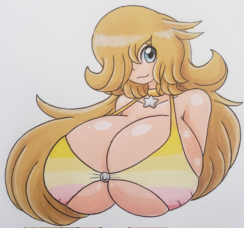 big_breasts breasts female jumneyarts mario_(series) princess_rosalina rosajon_(protonjon) tagme