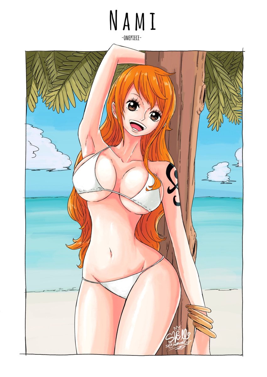 female female_only nami one_piece shellmaru swimsuit tagme