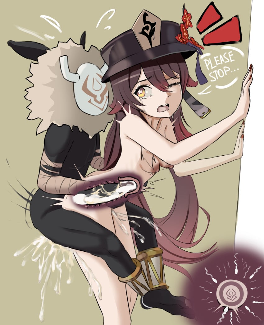 1boy 1girls 1monster big_penis breasts brown_eyes brown_hair completely_nude completely_nude_female crying cum cum_in_pussy cum_inside defeated ejaculation esgarot_iv female from_behind genshin_impact gigantic_penis hilichurls_(species) hu_tao_(genshin_impact) huge_cock huge_cock human human_female impregnation interspecies interspecies_impregnation interspecies_pregnancy interspecies_rape large_penis light-skinned_female light_skin liyue_girls long_hair male monster_on_female open_mouth ovum penetration rape raped_by_monster scared sex small_breasts sperm_cell sperm_meets_ovum stomach_bulge stomach_deformation straight tears unwanted_impregnation vaginal_penetration vaginal_penetration x-ray