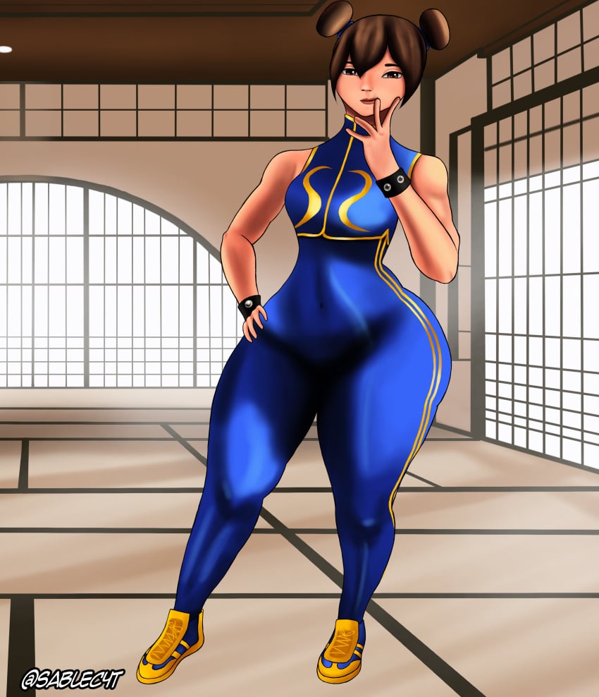 1girls asian asian_female athletic athletic_female chun-li chun-li_(fortnite) chun-li_(street_fighter_6) female huge_ass huge_breasts huge_butt huge_thighs muscular muscular_female sablec4t