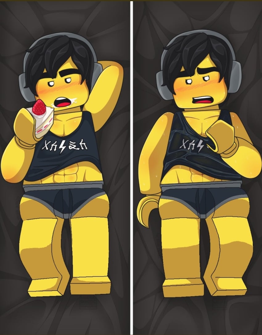 1boy cole_(ninjago) lego lego_anatomy male_only ninjago ninjargon_(ninjago_alphabet) tagme the_lego_ninjago_movie yellow_skin