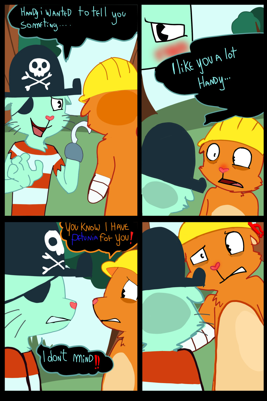 comic dialogue handy_(htf) happy_tree_friends russell_(htf) speech_bubble tagme text