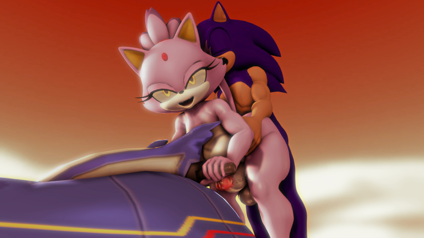 1boy 1futa 3d anal anal_penetration anal_sex anthro anthro_on_anthro background balls blaze_the_cat breasts cat_ears cat_tail catgirl color furry futa futa_sans_pussy futanari hedgehog intersex male_on_futa male_penetrating_intersex naked orgasm orgasm_face penetration penis sonic_(series) sonic_the_hedgehog sonic_the_hedgehog_(series) sonicthebitch source_filmmaker tagme tail water