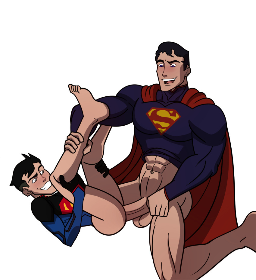 2boys abs age_difference anal anal_penetration anal_sex biracial bottomless clark_kent clone clonecest conner_kent dc_comics dcamu dcuaom dilf father_and_son gay gay_anal gay_incest gay_sex human incest iyumiblue kon-el kryptonian legs_up male male_only muscles muscular muscular_male older_dom_younger_sub older_penetrating_younger pecs penis_in_ass pleasure_face reign_of_the_supermen size_difference superboy superboy_(dcamu) superman superman_(series) teen_boy thrusting_into_ass white_background