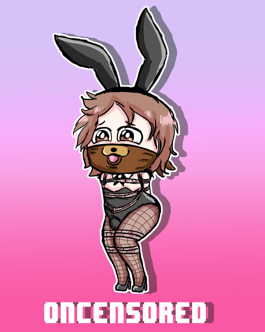 1boy bear bondage bunny_costume el_rubius femboy fishnets high_heels karmaland karmaland_5 minecraft_youtubers oncensored penis rope_bondage rubius rubiusomg tied_up twitch twitch.tv