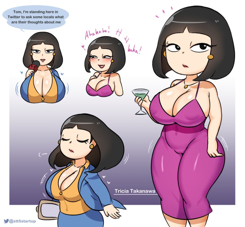 2d 2d_(artwork) 2d_artwork alcohol artist_name asian asian_female ass barely_contained big_ass big_breasts big_butt black_hair black_hair_female blush blushing boob_window boobs breasts busty but butt cameltoe cleavage closed_eyes clothed clothed_female clothes clothing curvaceous curvaceous_female curvaceous_figure curves curvy curvy_body curvy_female curvy_figure curvy_hips curvy_thighs cute cute_expression cute_eyes cute_face dress drink earrings family_guy female female_only hips huge_breasts large large_breasts laugh laughing legs looking_at_viewer massive_ass massive_breasts massive_butt massive_thighs medium_hair microphone motion_lines news news_reporter nipple_bulge pink_dress pussy pussy_outline pussy_peek pussy_visible_through_clothes reporter round_ass round_breasts round_butt seducing seduction seductive seductive_eyes seductive_gaze seductive_look seductive_mouth seductive_pose seductive_smile seductives_body skirt speech_bubble startop text thick thick_ass thick_thighs thighs tight_clothes tight_clothing tight_dress tricia_takanawa twitter_username vagina voluptuous voluptuous_female watermark wide_hips