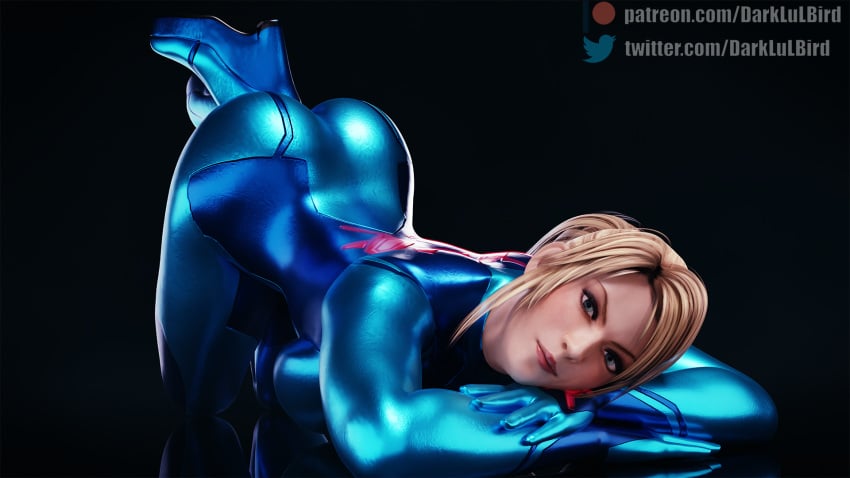 1girls 3d 3d_(artwork) ass_up big_ass big_breasts black_background blender blonde_hair breasts clothed clothed_female darklulbird female female_focus female_only fully_clothed high_heels huge_ass huge_breasts looking_at_viewer metroid nintendo reflective_floor samus_aran sarah_bryant_(model) solo solo_focus tagme wedge_heels zero_suit_samus