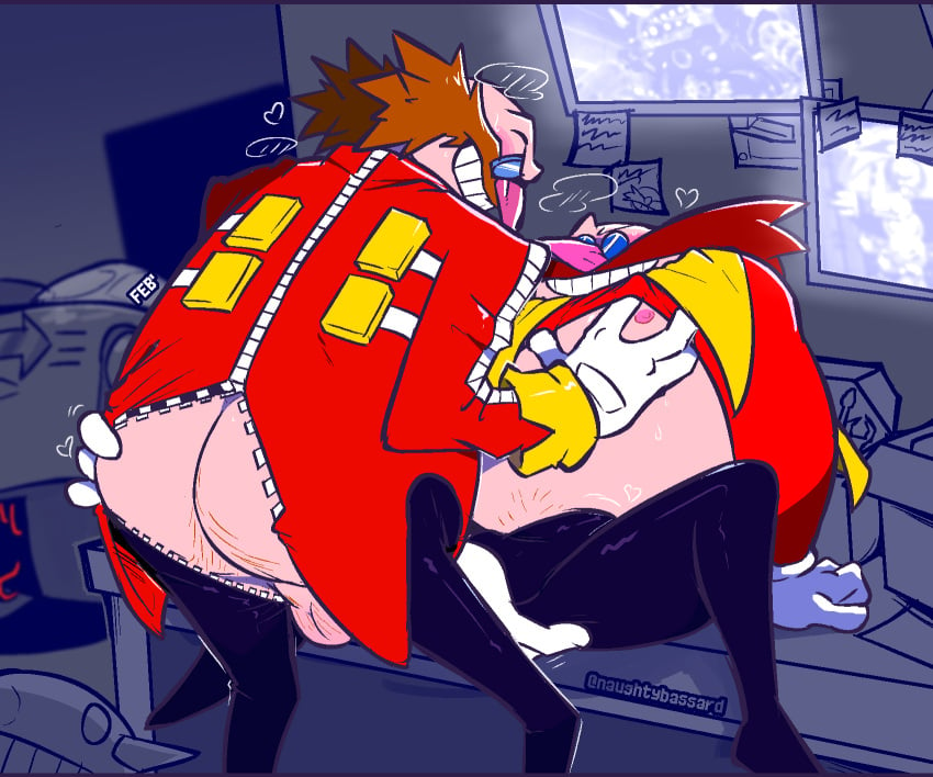 ass backsack bald balls boner bulge dr._eggman dr_robotnik erection erection_under_clothes facial_hair gay male male/male male_only moustache overweight overweight_male penis sega selfcest sonic_(series) sonic_the_hedgehog_(series) spread_legs sweaty torquewintress undressing