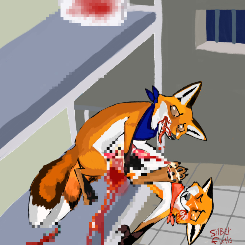 blood dried_blood feral fox furry gore guro innards necrophilia sniff tagme