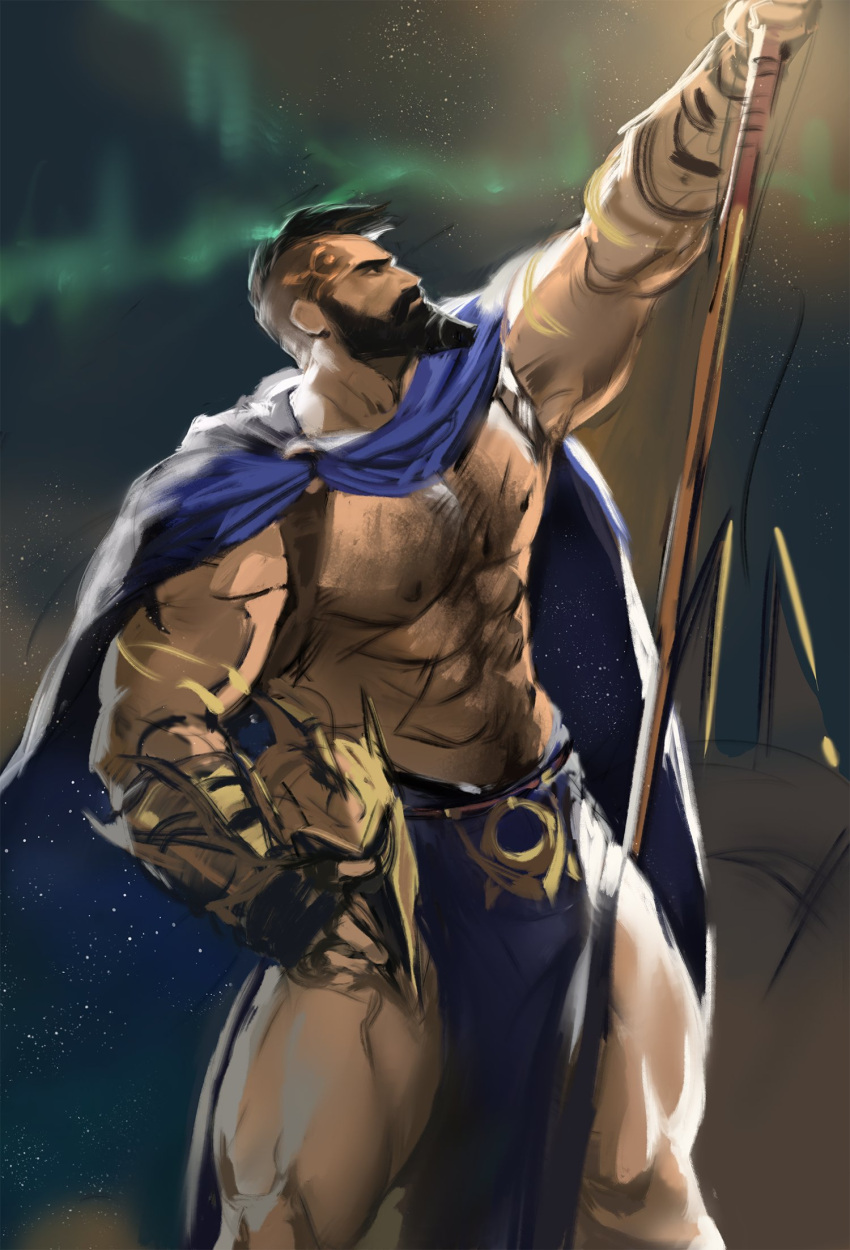 1boy 1male abs armor bara beard bearded big_arms chest_hair daddy dopq facial_hair gay hairy hairy_chest helmet league_of_legends male male_only muscle muscles muscular muscular_arms muscular_thighs pantheon pecs pectorals thick_thighs thighs