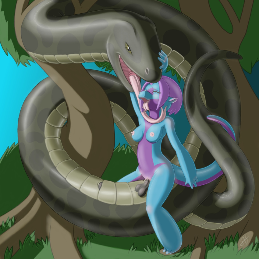 0g0p0g0 female imminent_vore macro male penetration quasar snake straight vore willing_prey