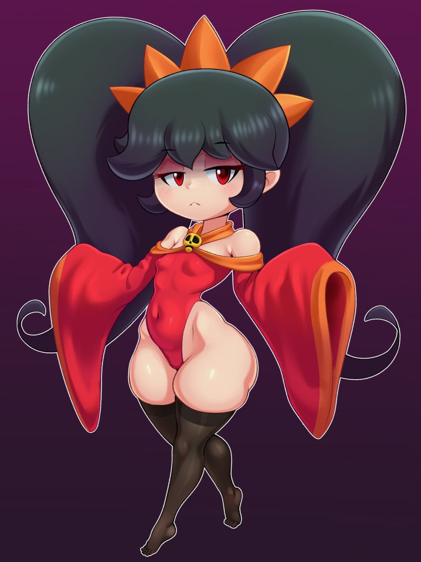 1girls 2024 :< ashley_(warioware) ass bare_shoulders bare_thighs big_ass big_butt black_hair blush blush_lines blushing bottom_heavy butt clothed crossed_legs cute eyebrows eyebrows_visible_through_hair eyelashes female female_only frown full_body gradient_background half-closed_eyes hi_res highres legs legs_crossed legs_together legwear leotard light-skinned_female light_skin long_hair long_sleeves looking_at_viewer nintendo nipple_bulge petite pose posing red_eyes shiny_hair shiny_skin simple_background skindentation sleepiitreat small_breasts solo solo_female standing thick_thighs thighhighs thighs tight_clothing tiptoes twintails video_games warioware white_outline wide_hips