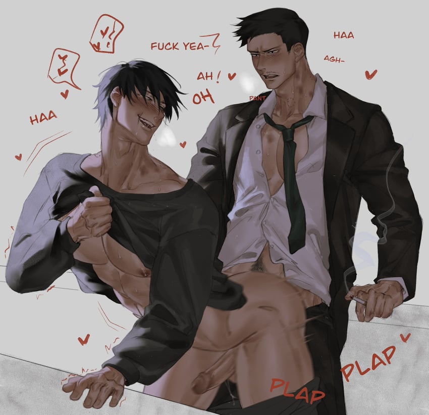 2boys abs anal anal_sex ass ass_focus ass_grab balls echoei3 erect_nipples erect_penis erection fucked_from_behind fucked_senseless gay gay_anal gay_domination gay_male gay_sex jujutsu_kaisen male male/male male_focus male_only male_penetrating male_penetrating_male muscles muscula muscular muscular_male nipples pectorals penetration penetration_from_behind penis sex shiu_kong testicles thighs toji_fushiguro yaoi